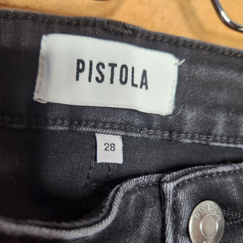 ❤️PISTOLA Audrey Mid Rise Skinny -Jet Black - Picture 8 of 9